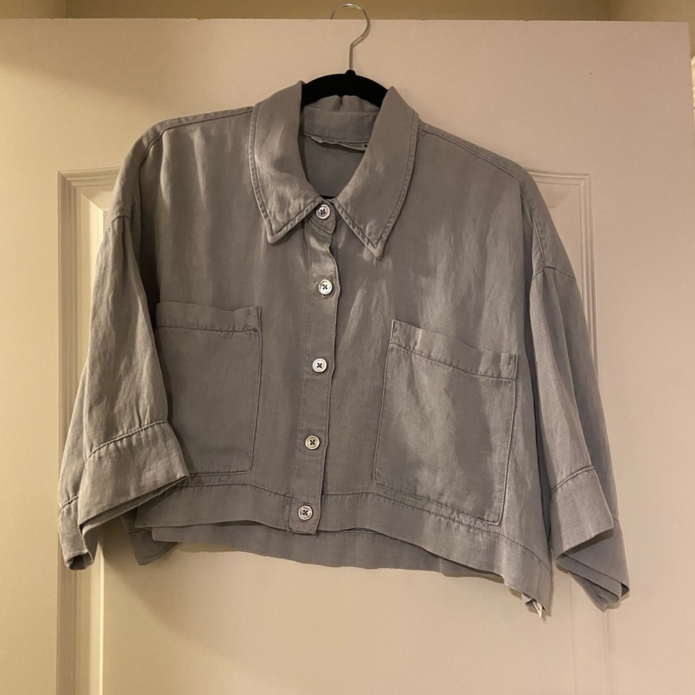 NWOT Zara Cropped Overshirt